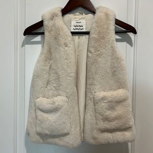 Zara girls fur vest size 8/9